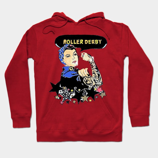 The Derby Riveter Hoodie by KazArtDesigns